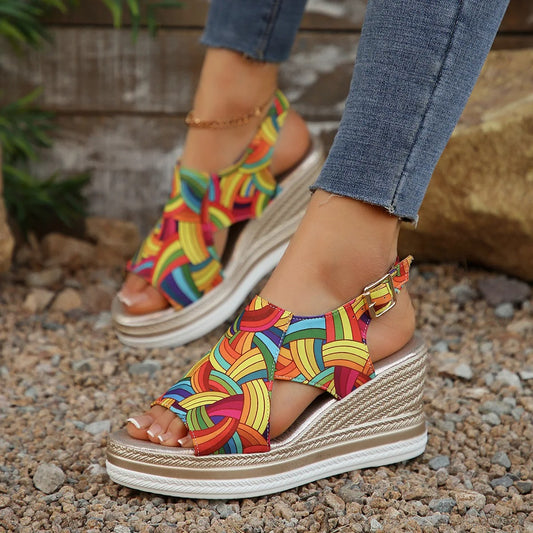Hemp Rope Wedge Sandals
