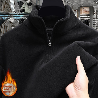 Men's Half-Zip Stand-Up Collar Sweater