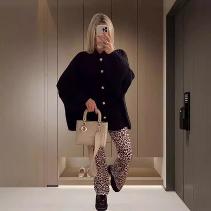 Women's Fashion Solid Color Casual Sweater Cardigan