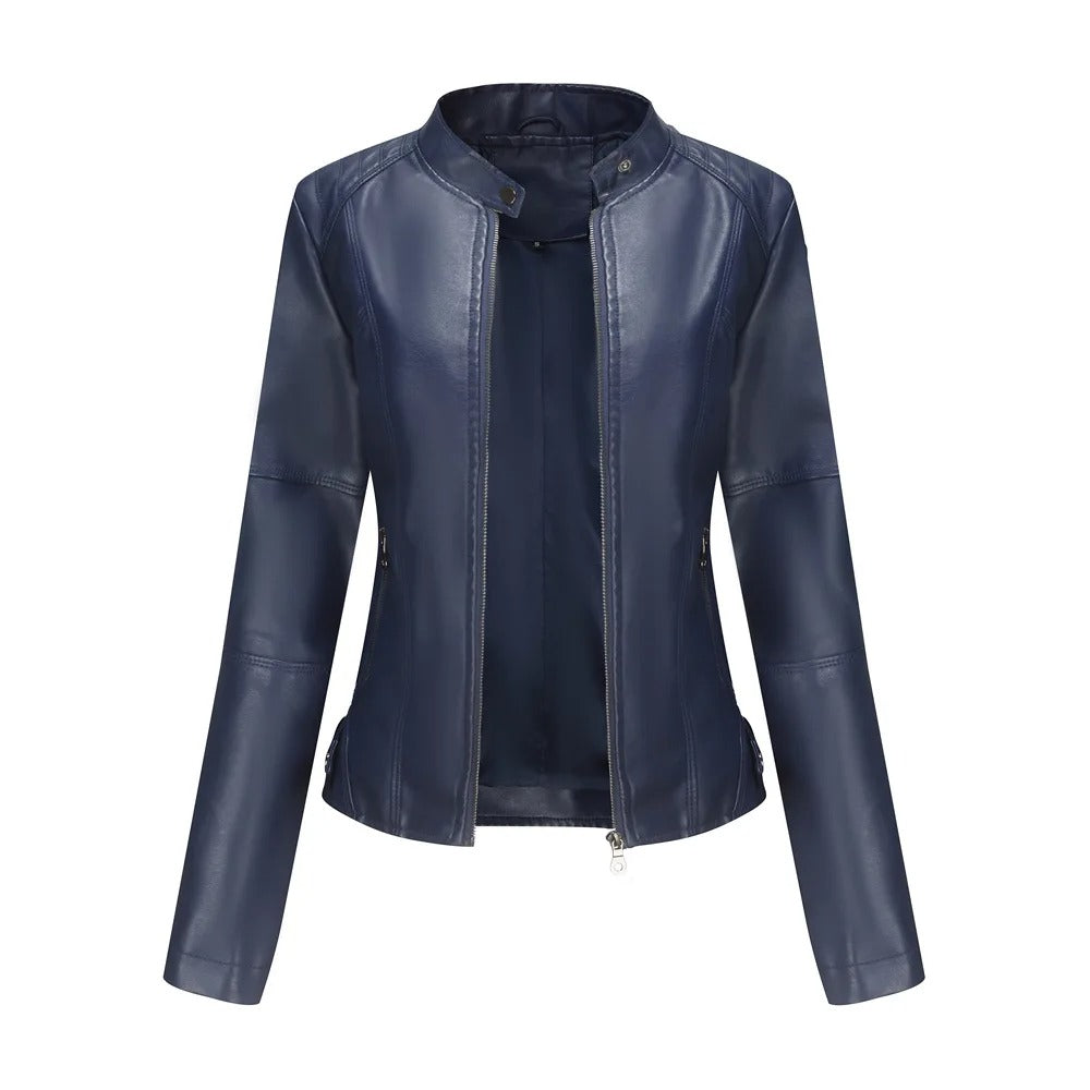 Vero Edge Slim Fit Leather Motorcycle Jacket