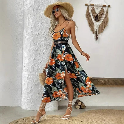 Floral Breeze Boho Vacation Dress