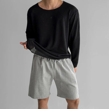 Sun Shield Men's Knitted Long Sleeve Tee