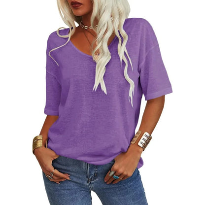 Viva Vibe Women's V-Neck Summer Tee
