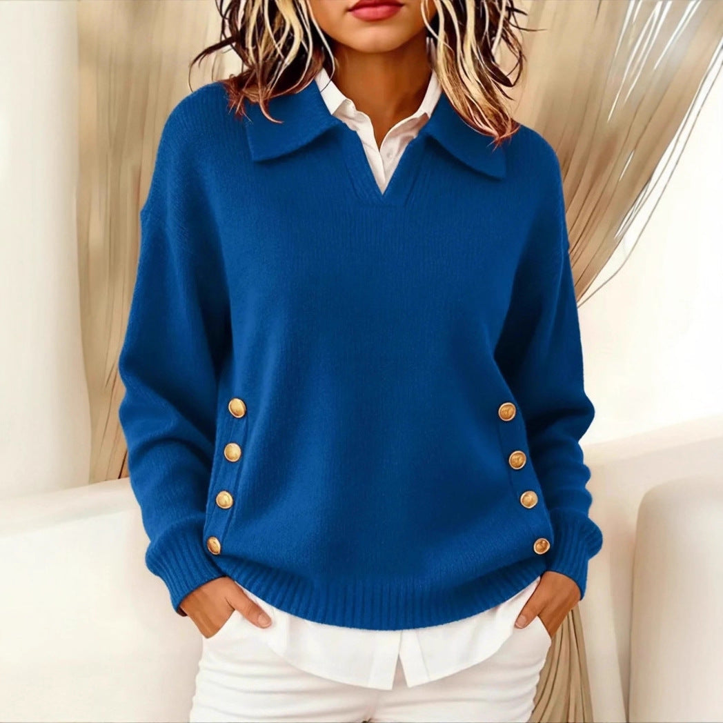 Collar Pullover Women's Long Sleeve