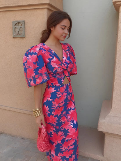 Sultry Elegance V-Neck Gown