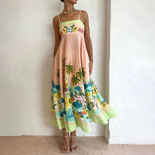 Wanderlust Vibes Pleated Summer Dress
