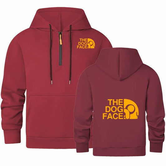 Men's Semi Zipper Casual Hoodie