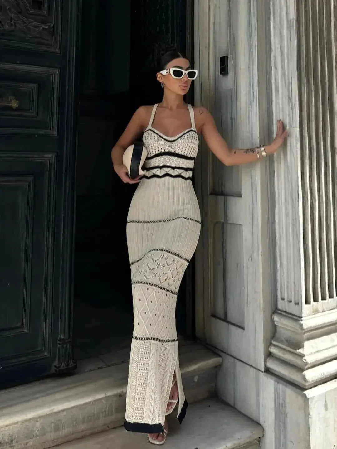 Mesh Knit Bikini Cover-Up Dress
