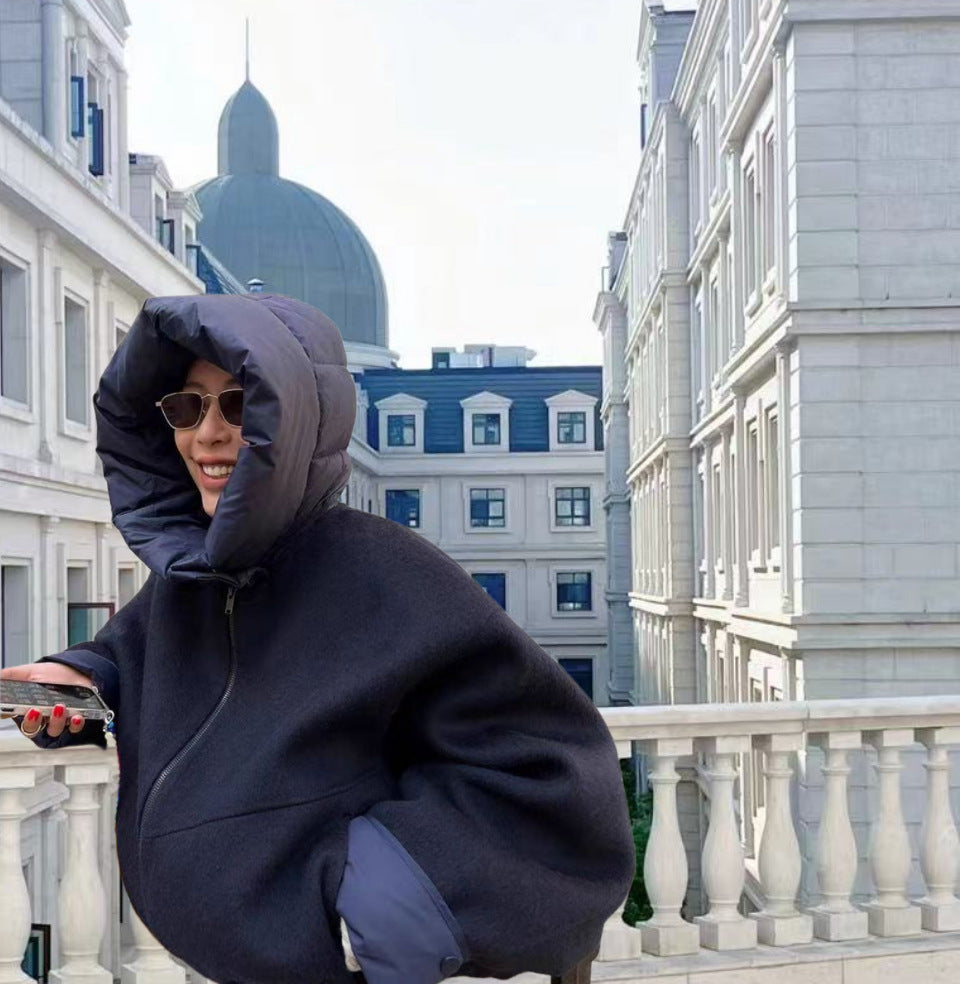 Women's Metal Buckle Cropped Coat Top