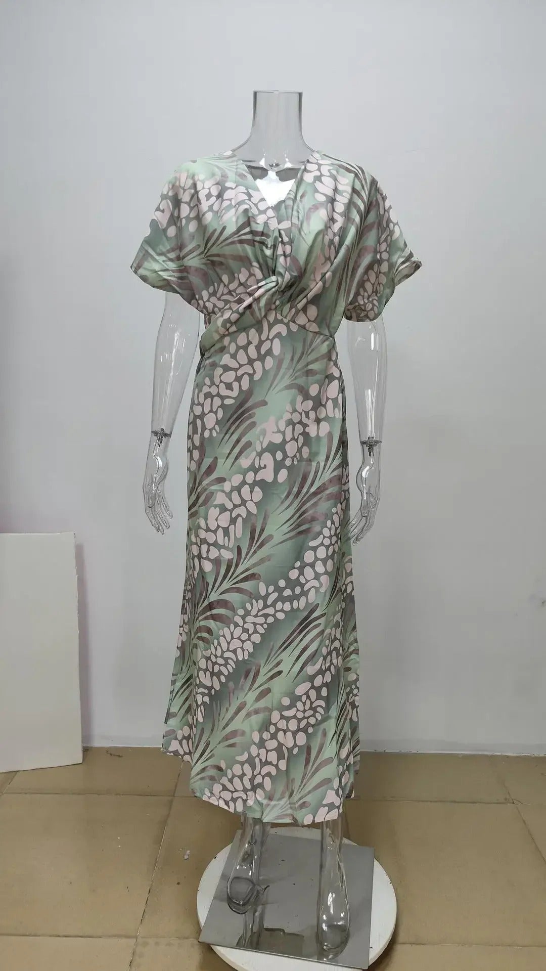 Boho Elegance V-Neck Dress