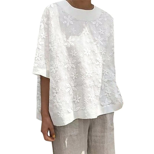 Youthful Lace Embroidered Sleeveless Top