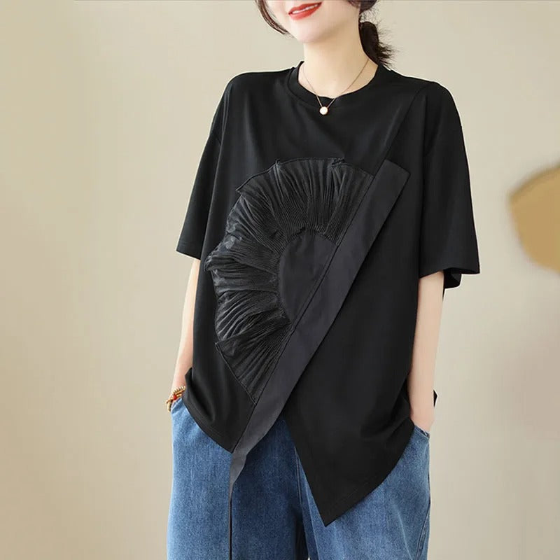 Ruffle Charm Loose Tee