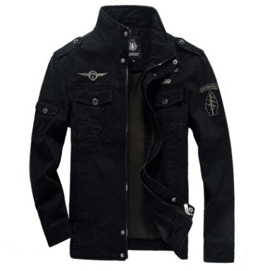 Men’s Cotton Military-Style Casual Jacket