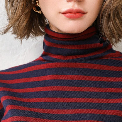 High neck sweater women''s new fall winter short shirt Rich Allure