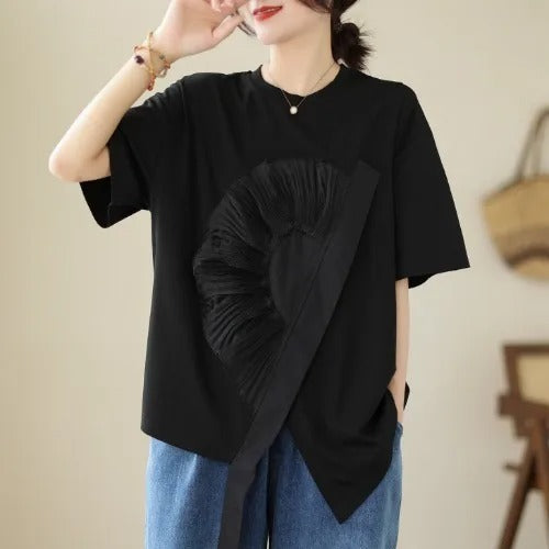 Ruffle Charm Loose Tee