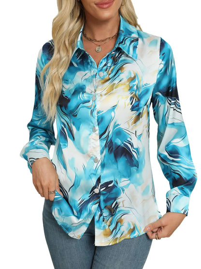 Elegant Marble Print Shirt