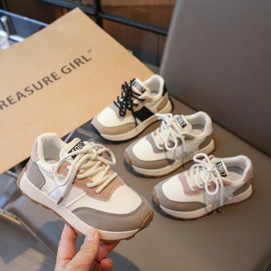 Kids Comfortable Leather Sneakers