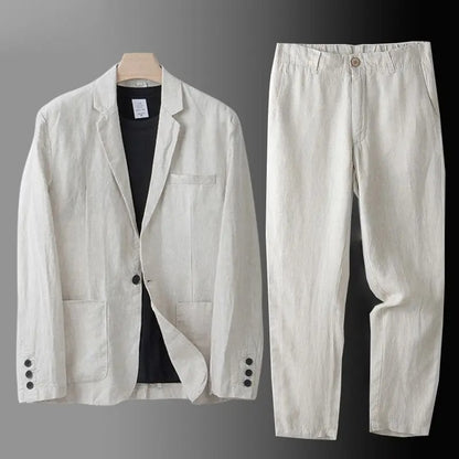 Stylish Linen Blazer Set