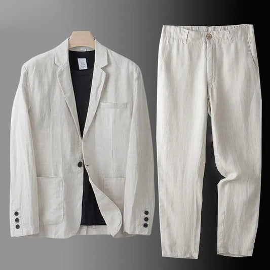 Stylish Linen Blazer Set
