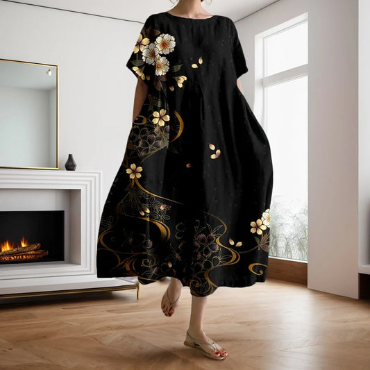 Boho Bloom Oversized Flowy Dress
