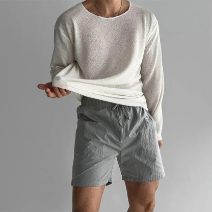 Sun Shield Men's Knitted Long Sleeve Tee