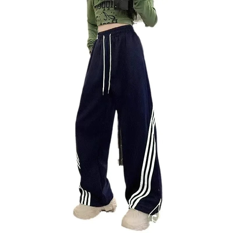 Retro Slim Wide-Leg Casual Sweatpants
