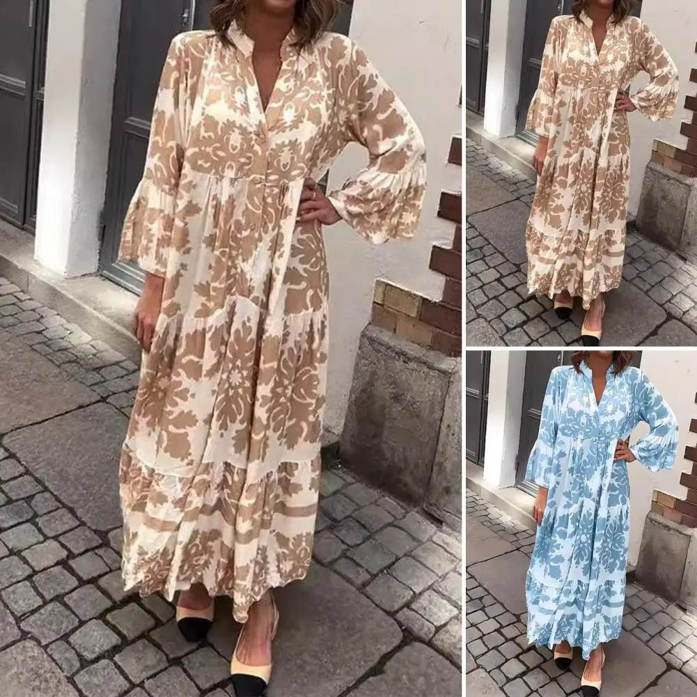 Floral V-Neck Maxi Dress