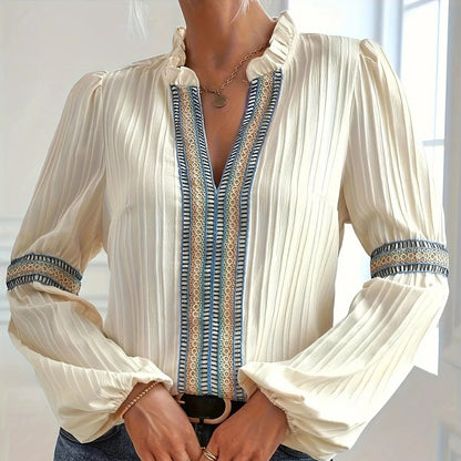 Colorblock Puff Sleeve Top