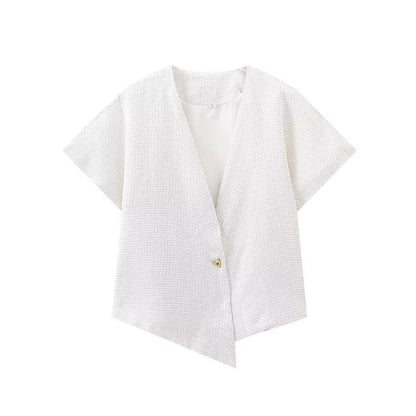 Asymmetric V-Neck Shirt