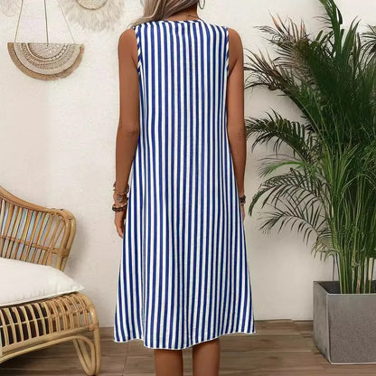 Chic Summer Casual Loose Stripe Dress