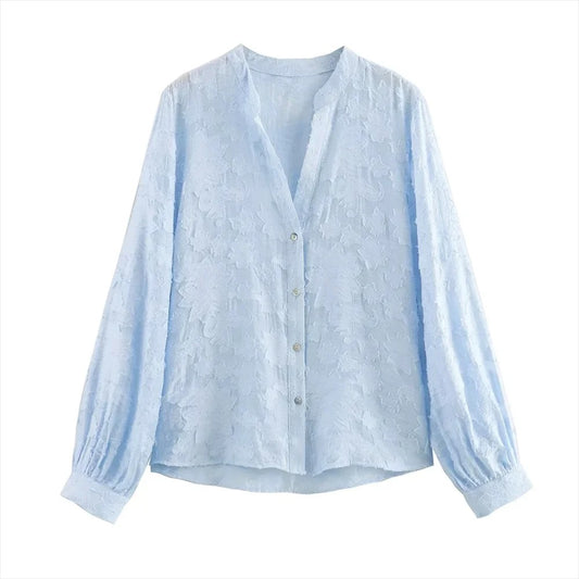 Elegant Floral V-Neck Summer Top