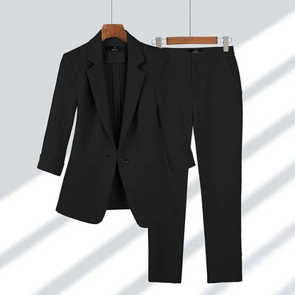 Korean Chic Elegant 2-Piece Suit