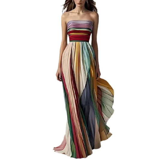 Chic Silk Strapless Ruched Evening Dress