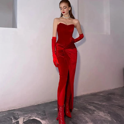 Tuularose Retro Luxe Slit Dress