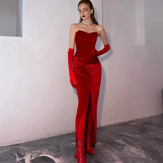 Tuularose Retro Luxe Slit Dress