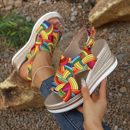 Hemp Rope Wedge Sandals