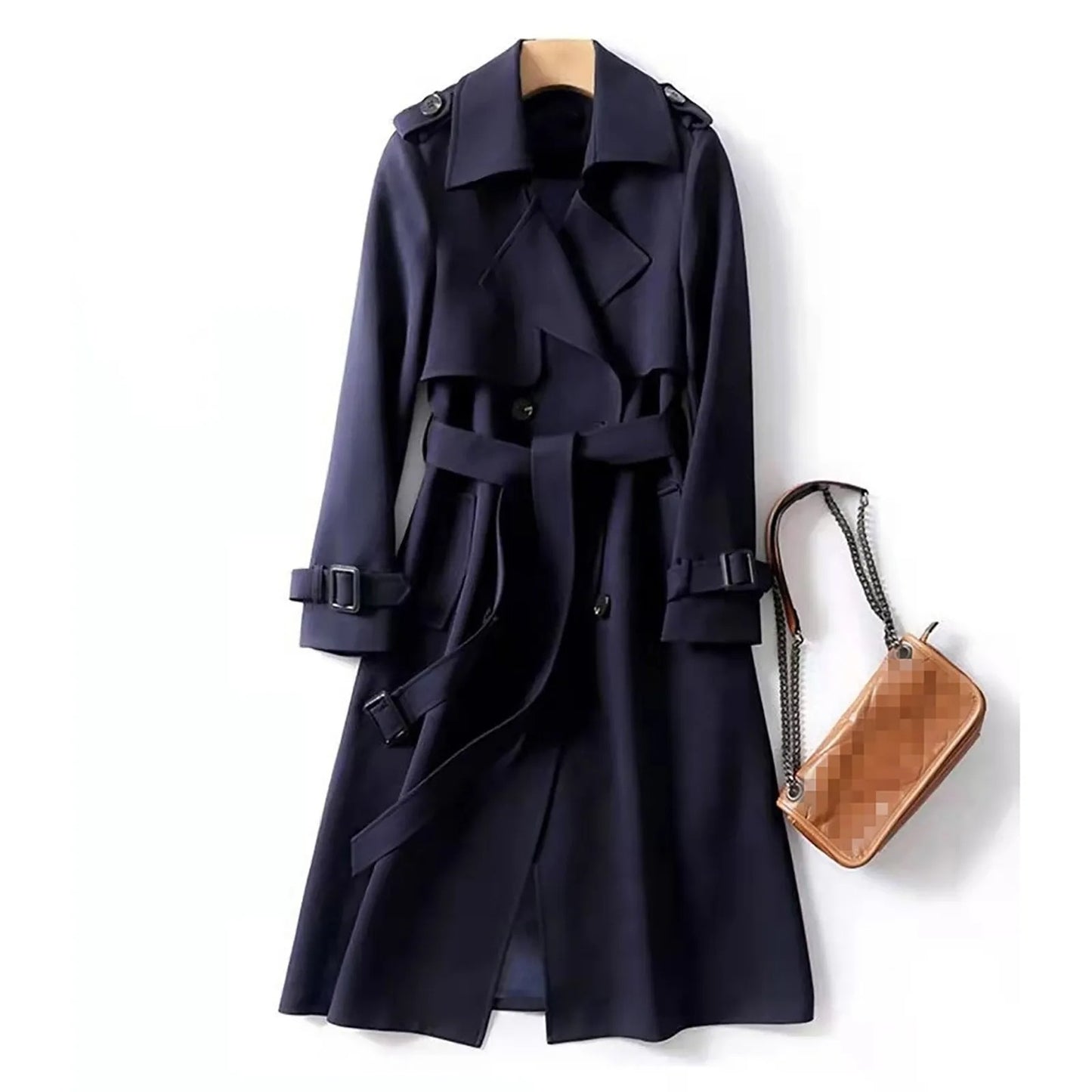 Timeless Grace Double-Breasted Trench Coat