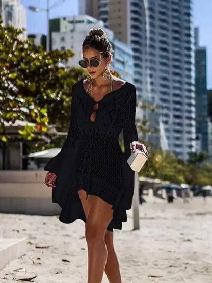 Mesh Knit Bikini Cover-Up Dress