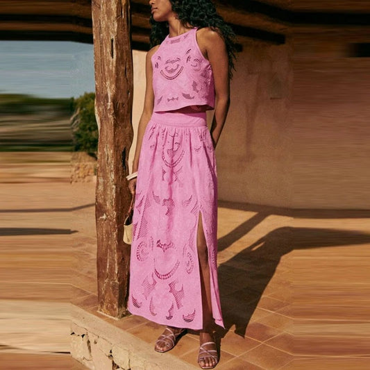 Celestial Charm Lace Skirt Set