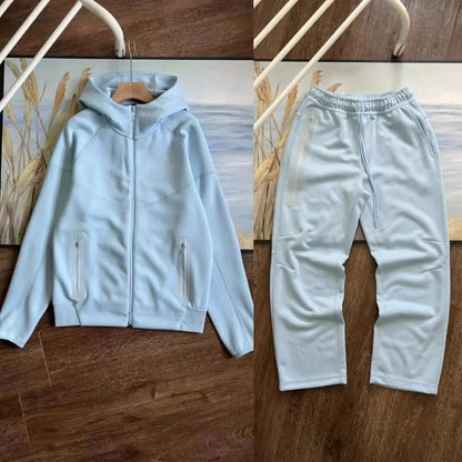 Casual Sports Hooded Jacket And Sweatpants