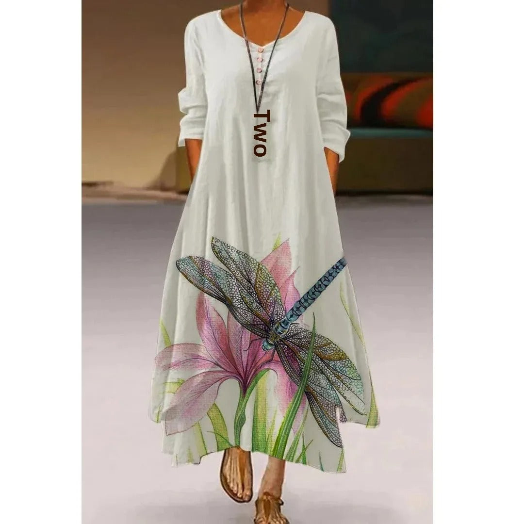 Autumn Breeze Retro Skater Dress