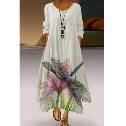 Autumn Breeze Retro Skater Dress