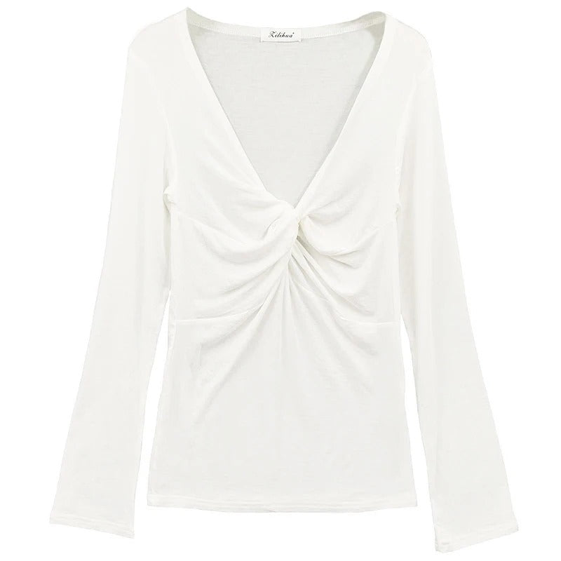 Vibe Slim V-Neck Crop Top