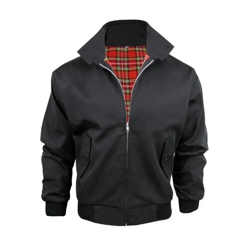 Sleek Stand Collar Windbreaker for Men