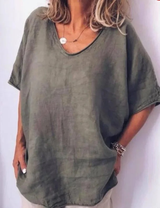 Women's V-neck 3D Print T-shirt