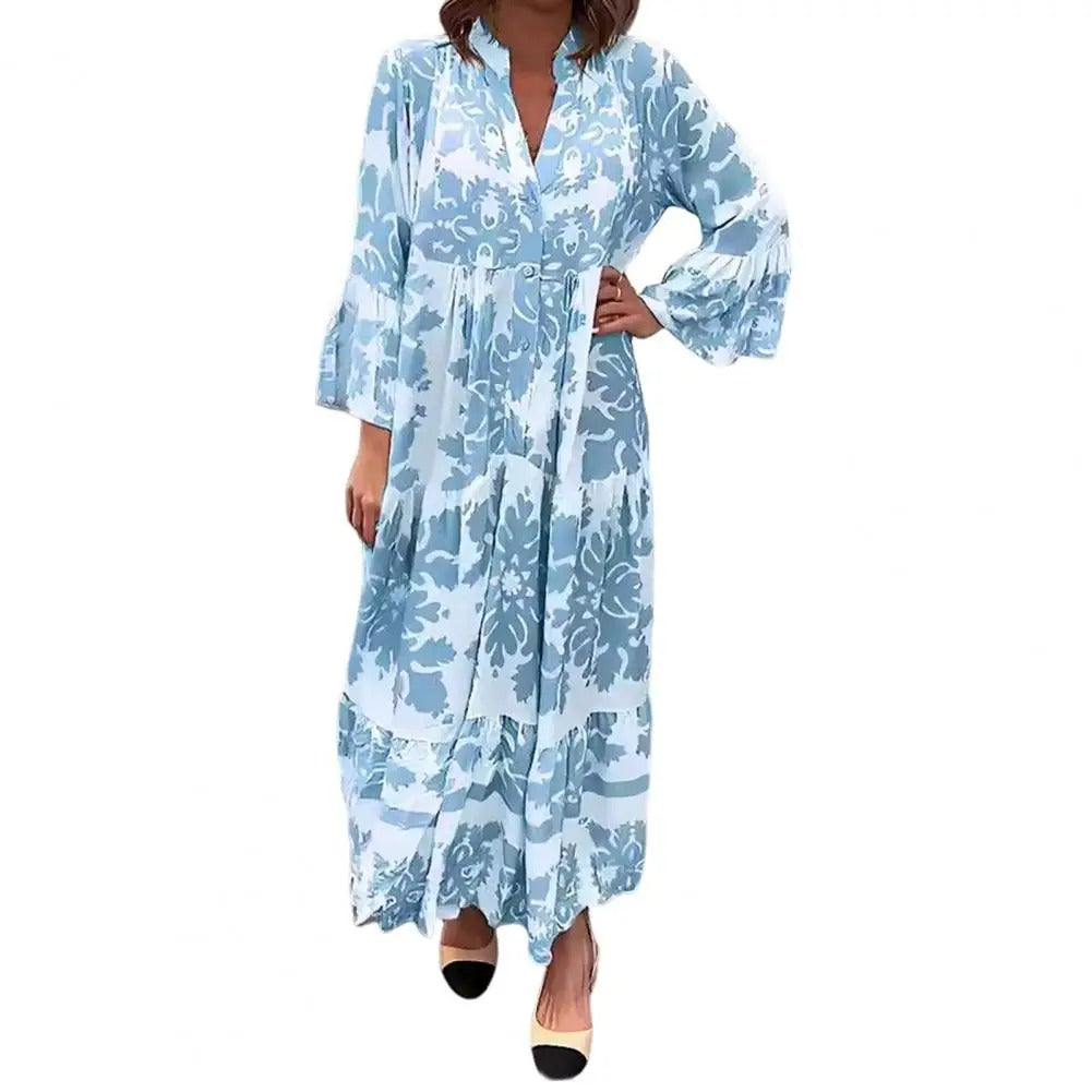 Floral V-Neck Maxi Dress