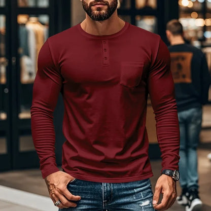 Slim Fit Crew Neck Long Sleeve Tee