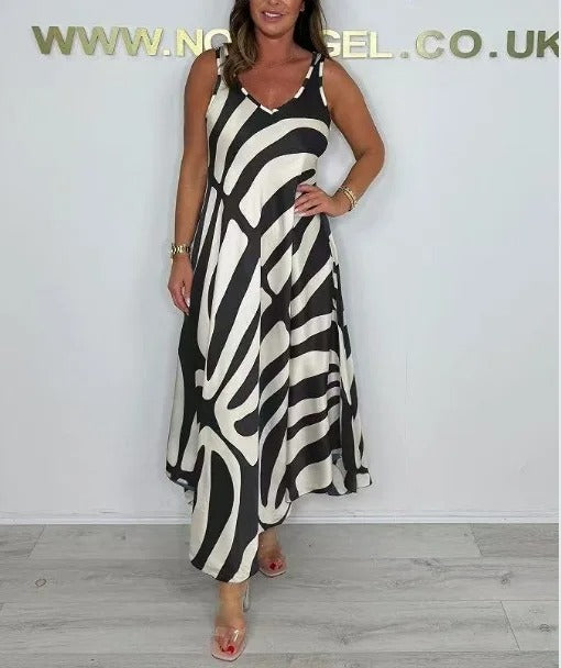 Sun-Kissed Loose Fit A-Line Dress