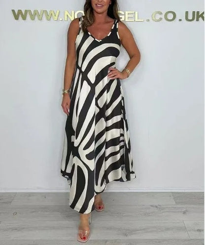Sun-Kissed Loose Fit A-Line Dress
