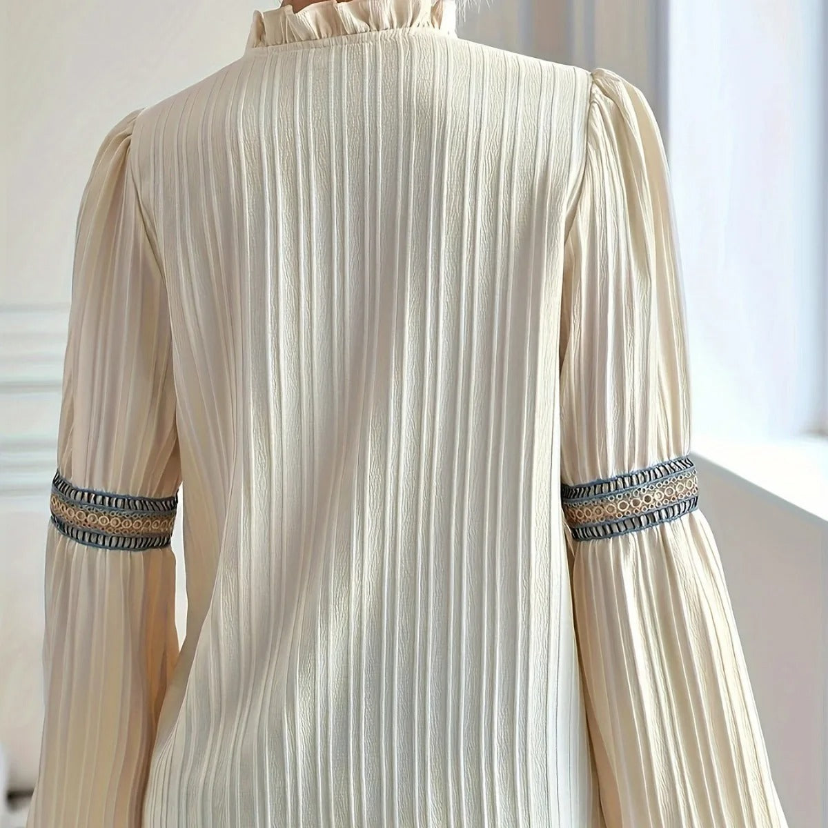 Colorblock Puff Sleeve Top